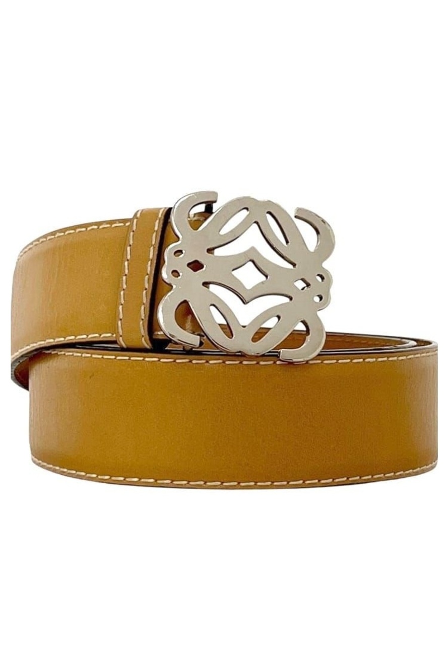 Loewe Belt Waist 87 Anagram Leather Camel Brown Vintage